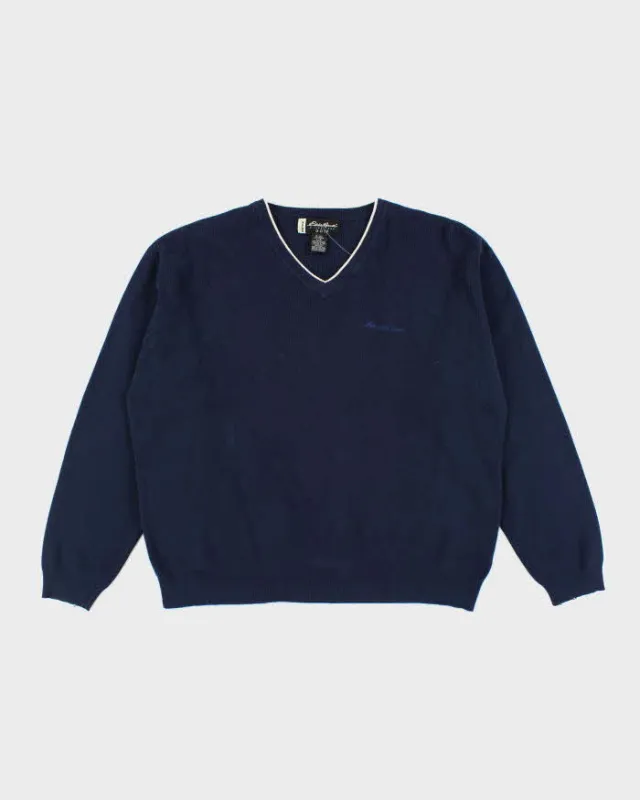 Vintage Eddie Bauer Golf V-Neck Jumper - L sold by Rokit