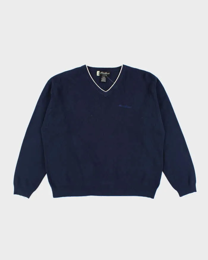 Vintage Eddie Bauer Golf V-Neck Jumper - L sold by Rokit
