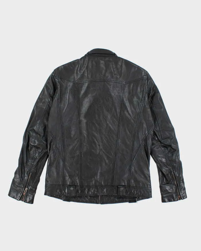 Vintage Danier Black Leather Jacket - L sold by Rokit product image thumbnail 2