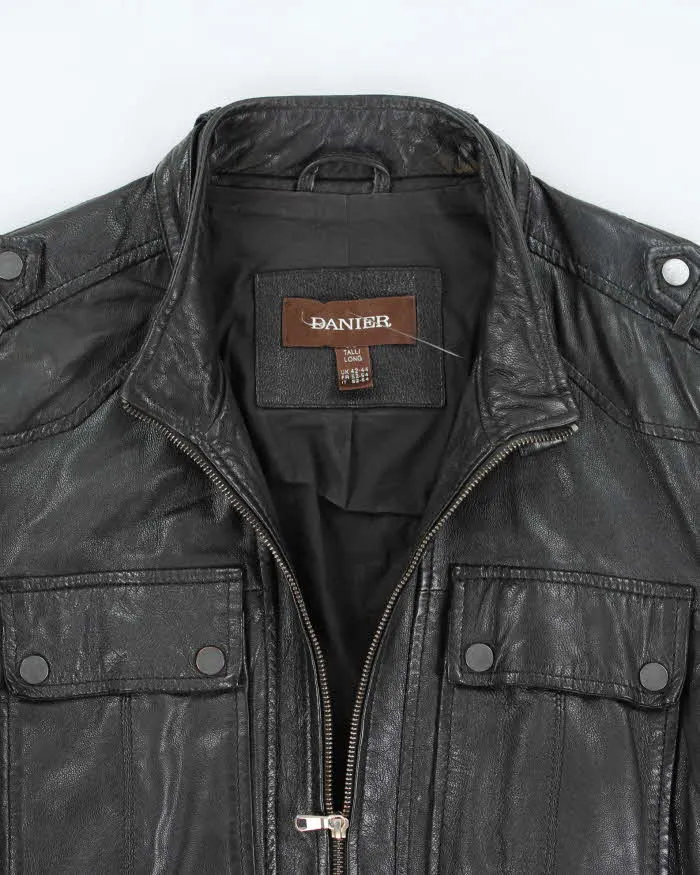 Vintage Danier Black Leather Jacket - L sold by Rokit product image thumbnail 3
