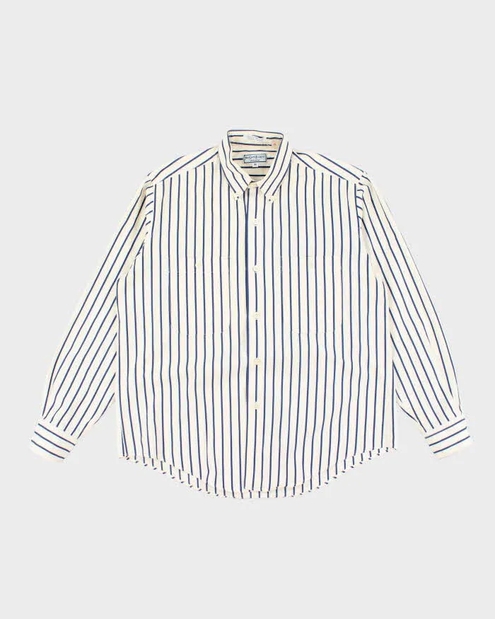 Vintage 90's Yves Saint Lauren Striped Button Up Shirt - M sold by Rokit