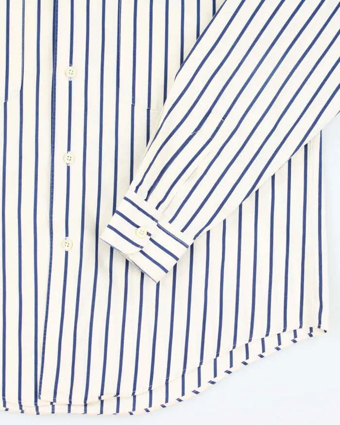 Vintage 90's Yves Saint Lauren Striped Button Up Shirt - M sold by Rokit product image thumbnail 4