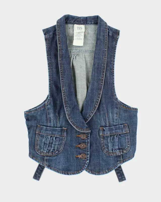 Vintage Y2k 00s 725 Originals Denim Waistcoat Top - M sold by Rokit