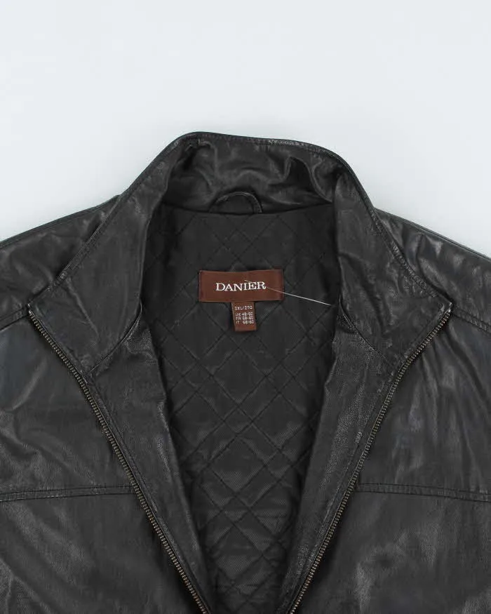 Vintage Danier Black Leather Jacket - XXL sold by Rokit product image thumbnail 3