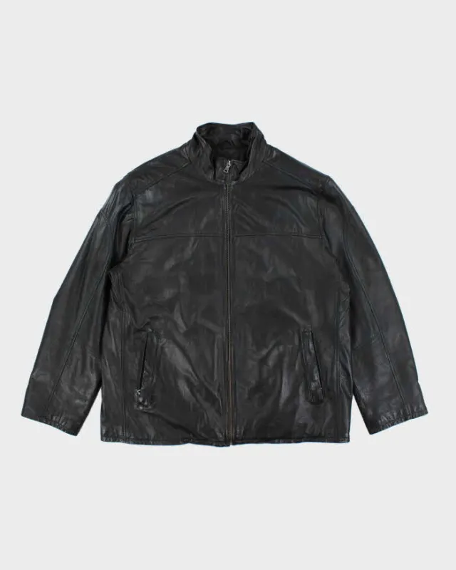 Vintage Danier Black Leather Jacket - XXL sold by Rokit