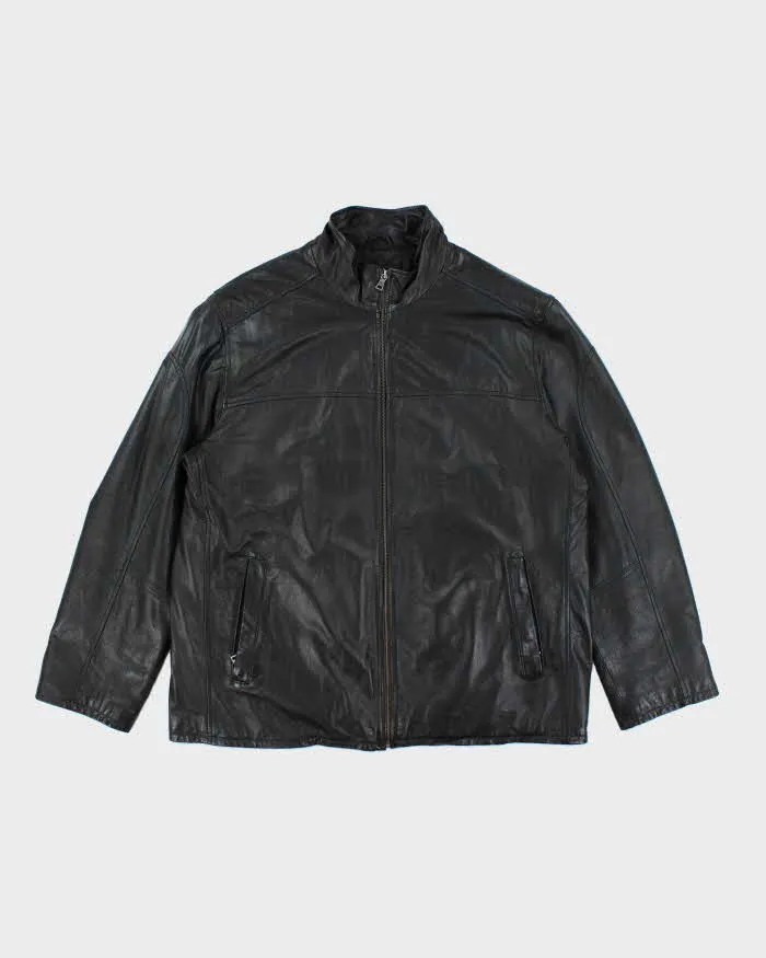 Vintage Danier Black Leather Jacket - XXL sold by Rokit