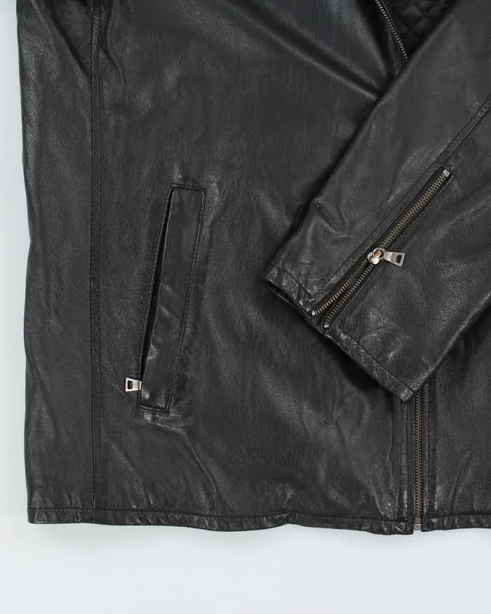 Vintage Danier Black Leather Jacket - XXL sold by Rokit product image thumbnail 4