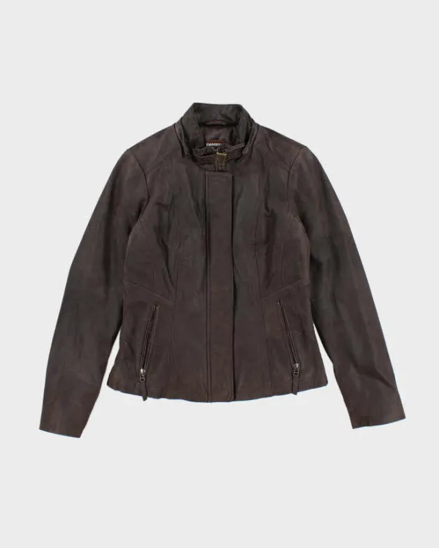 Vintage Y2K Danier Cropped Suede Zip Up Jacket - XS sold by Rokit