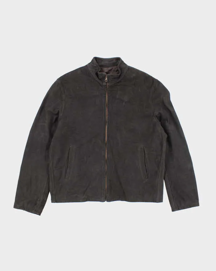 Vintage 90's Vera Pelle Suede Harrington Jacket - L sold by Rokit