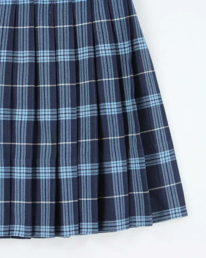 Vintage Richard's Blue Checked Pleated Skirt - XS sold by Rokit product image thumbnail 4
