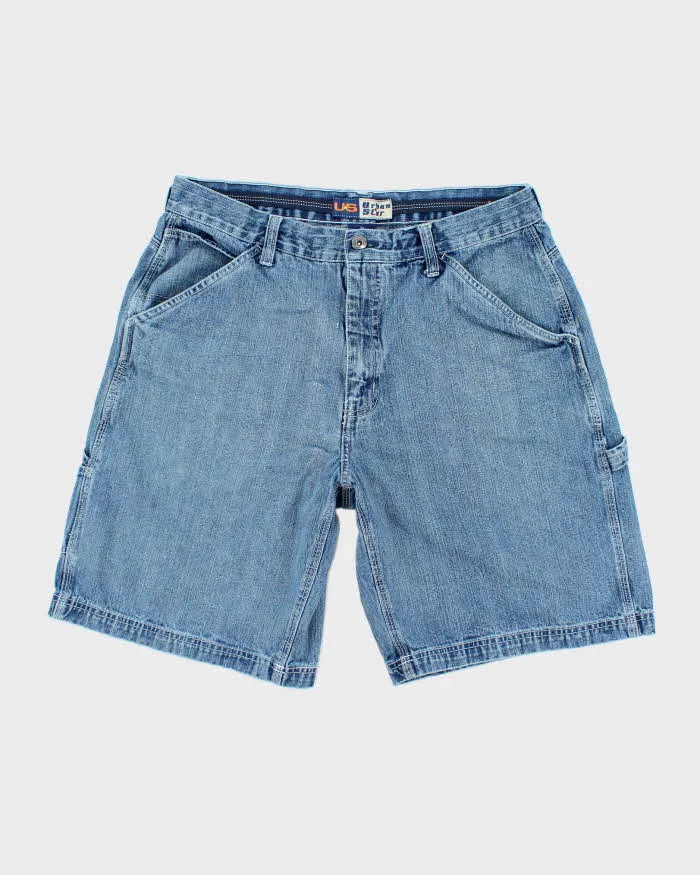 Vintage Y2K Urban Star Light Wash Carpenter Denim Shorts - W32 L10 sold by Rokit