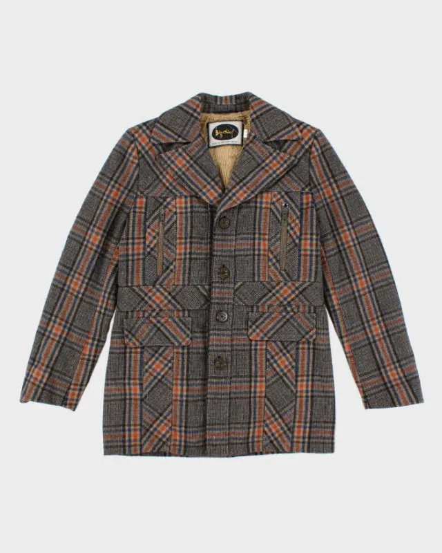 Vintage 70's Big Chief Fleeced Lined Wool Collar Jacket - S sold by Rokit