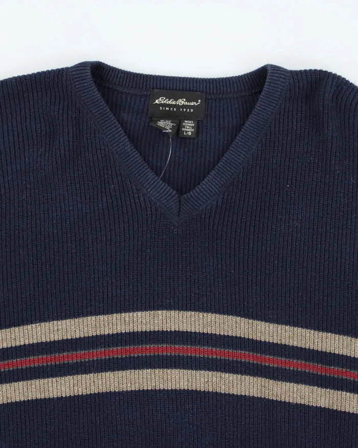 Vintage Eddie Bauer V-Neck Oversized Jumper - L sold by Rokit product image thumbnail 3