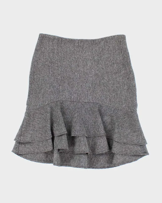 Vintage Y2k 00s Grey Suit Style Skirt - S sold by Rokit