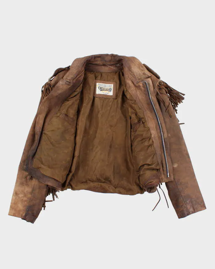 Vintage 80's Open Wilson Leather Fringed Jacket - L sold by Rokit product image thumbnail 5