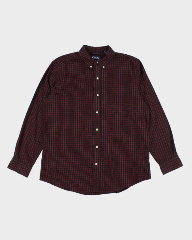 Vintage Chaps Checked Oversized Long Sleeve Shirt - L sold by Rokit