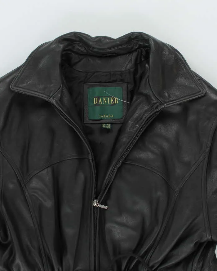 Vintage Danier Long Black Leather Coat - L sold by Rokit product image thumbnail 3