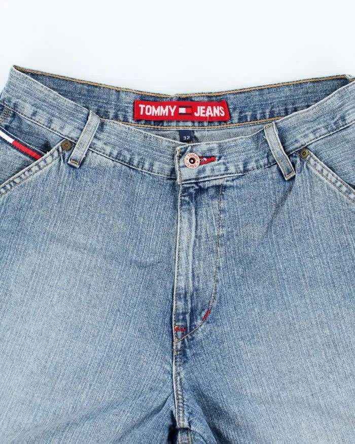 Vintage 2000's Tommy Hilfiger Light Wash Denim Shorts - W32 L13 sold by Rokit product image thumbnail 3
