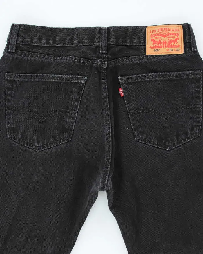 Vintage Levi's 501 Dark Black Wash Straight Fit Jeans - W32 L27 sold by Rokit product image thumbnail 4
