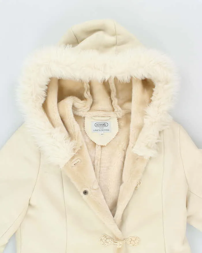 Vintage Y2k 00s Novelti Long Faux Suede Fur Lined Hooded Coat - M sold by Rokit product image thumbnail 3