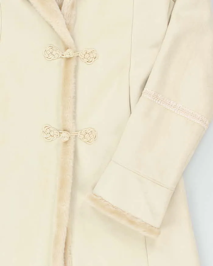 Vintage Y2k 00s Novelti Long Faux Suede Fur Lined Hooded Coat - M sold by Rokit product image thumbnail 4