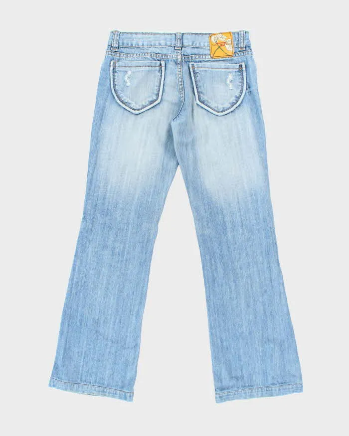 Vintage Y2K Women's Dalesi Light Wash Flared Jeans - W27 L28 sold by Rokit product image thumbnail 2