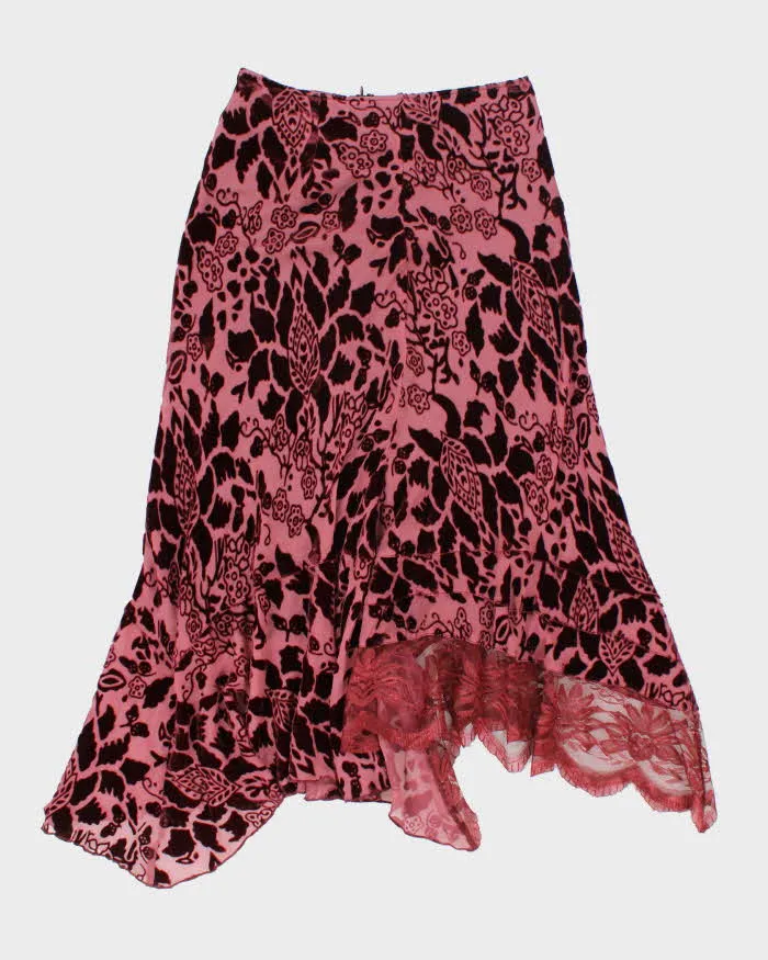 Vintage Y2k 00s April Cornel Silk & Velvet Skirt - XS sold by Rokit