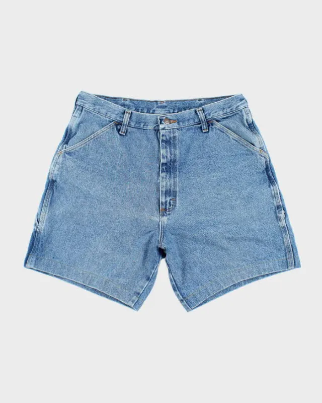 Vintage Y2K High Waisted Light Wash Denim Shorts - W32 L9 sold by Rokit