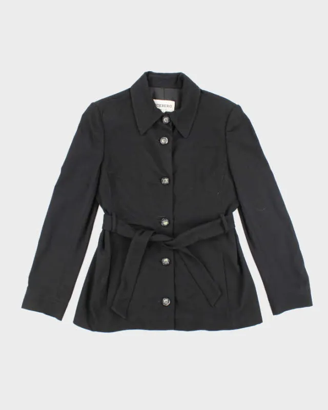 Vintage 90's Women's Iceberg Button Up Wool Blend Belted Jacket - M sold by Rokit