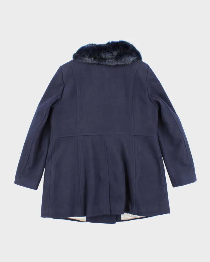 Karl Largerfeld Blue Wool Blend Coat - XL sold by Rokit product image thumbnail 2