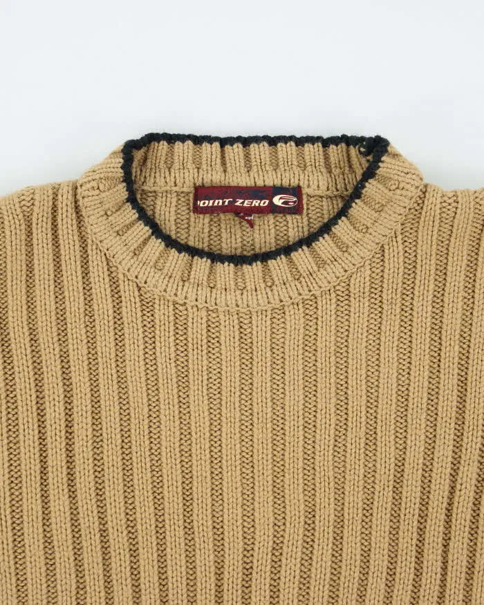 Vintage Y2k 00s Point Zero Brown Knit Oversized Jumper - M sold by Rokit product image thumbnail 3