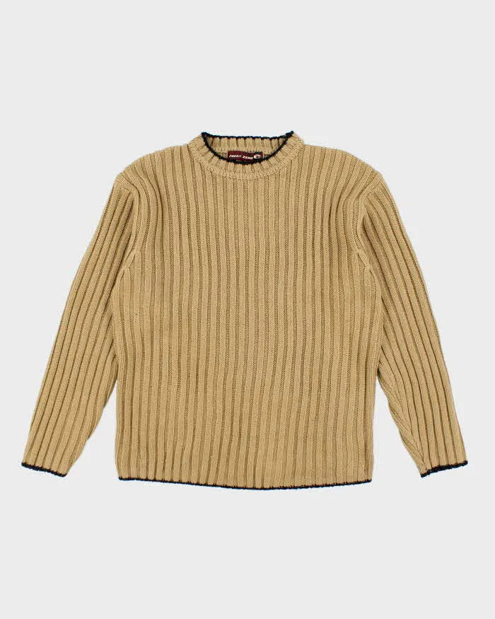 Vintage Y2k 00s Point Zero Brown Knit Oversized Jumper - M sold by Rokit