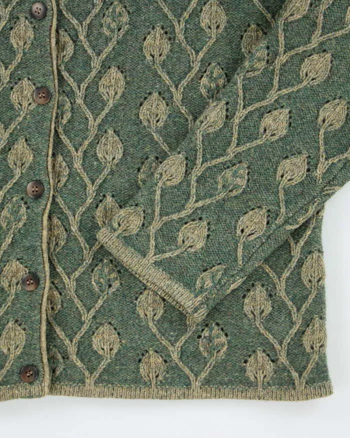 Vintage Green Wool Pattern Cardigan - XL sold by Rokit product image thumbnail 4
