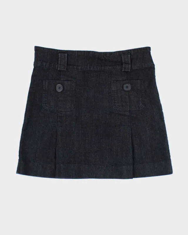 Vintage Y2k 00s Liquid Denim Mini Skirt - S sold by Rokit
