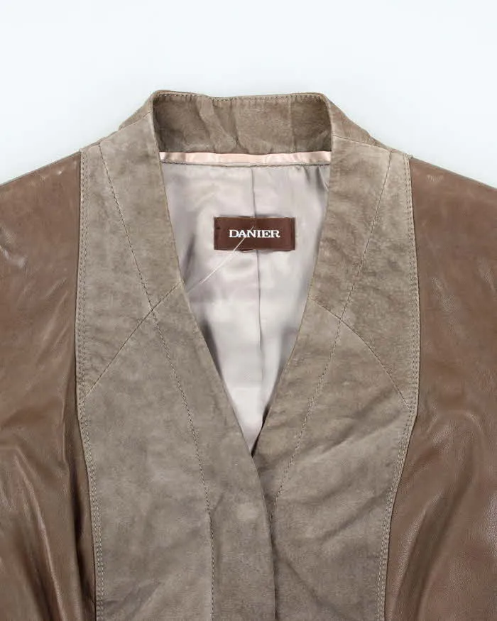 Vintage Danier Lightweight Wool Panel Leather Jacket - XS sold by Rokit product image thumbnail 3