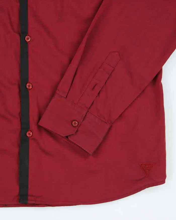 Vintage Y2k 00s Guess Red Shiny Long Sleeve Shirt - XL sold by Rokit product image thumbnail 3