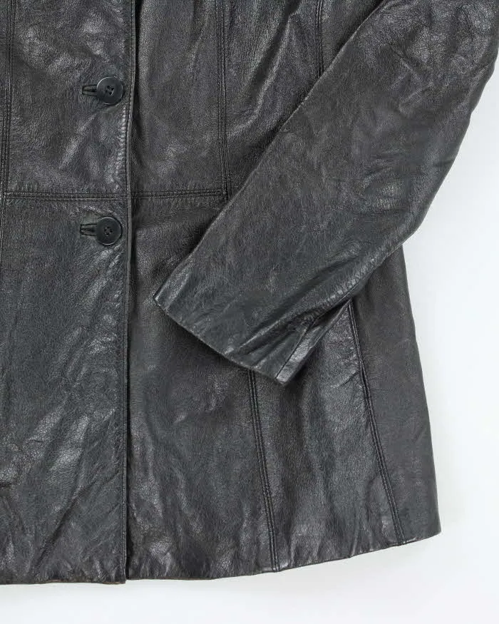 Vintage Danier Black Leather Jacket - M sold by Rokit product image thumbnail 4