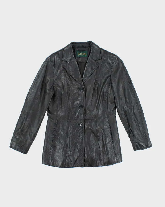 Vintage Danier Black Leather Jacket - M sold by Rokit