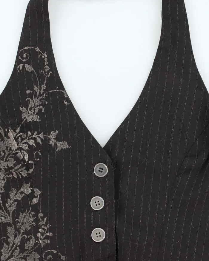 Vintage Y2k 00s Fang Waistcoat Halter Top - M sold by Rokit product image thumbnail 3