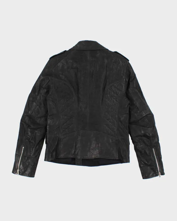 Vintage Alexander McQueen Brushed Leather Biker Zip Up Jacket - M sold by Rokit product image thumbnail 2