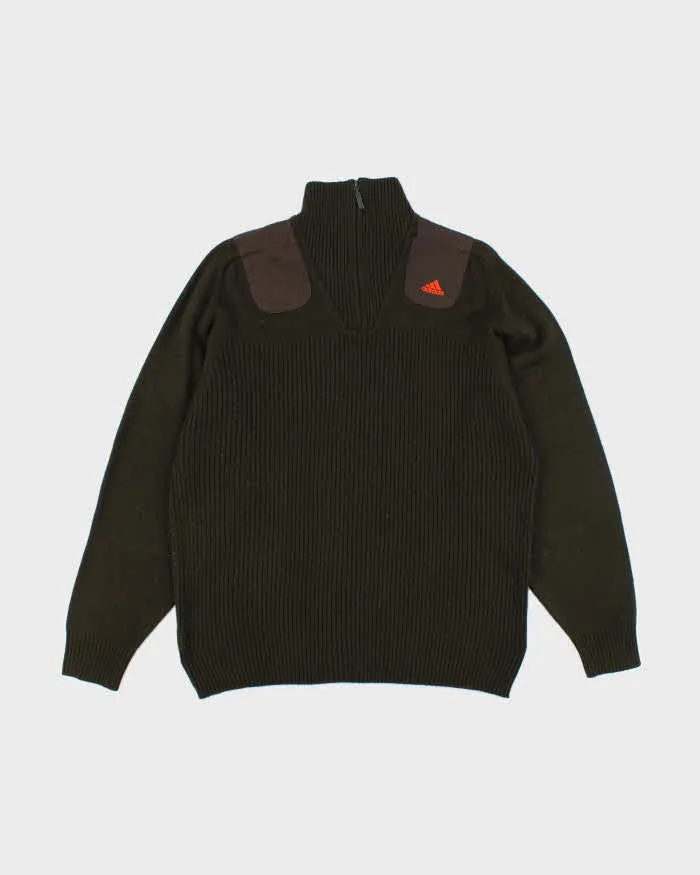 Vintage Adidas Wool Blend Quarter-Zip Knit Jumper - XL sold by Rokit