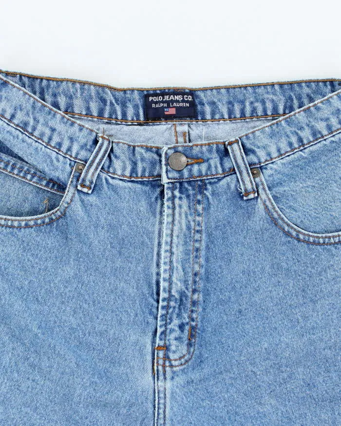 Vintage 2000's Polo Jeans Light Wash Denim Shorts - W28 L10 sold by Rokit product image thumbnail 3