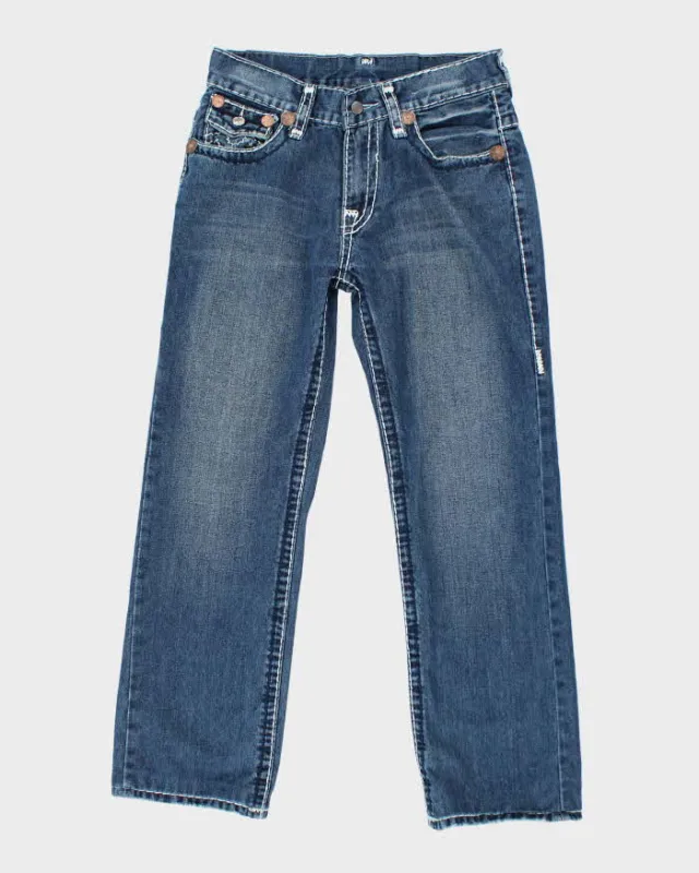 Vintage Y2K True Religion Medium Wash Straight Leg Jeans - W28 L28 sold by Rokit
