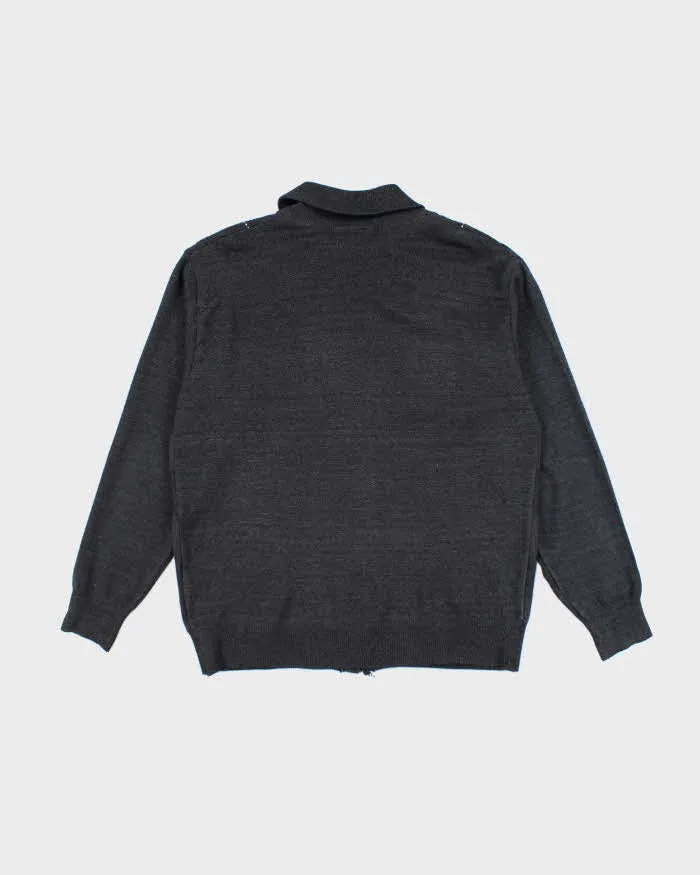 Vintage Sergio Louis Grey Zip-Up Jumper - L sold by Rokit product image thumbnail 2