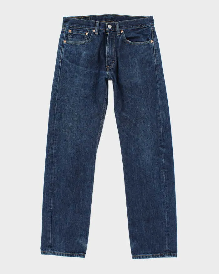 Vintage 90's Levi's 505 Dark Wash Relaxed Fit Jeans - W32 L30 sold by Rokit
