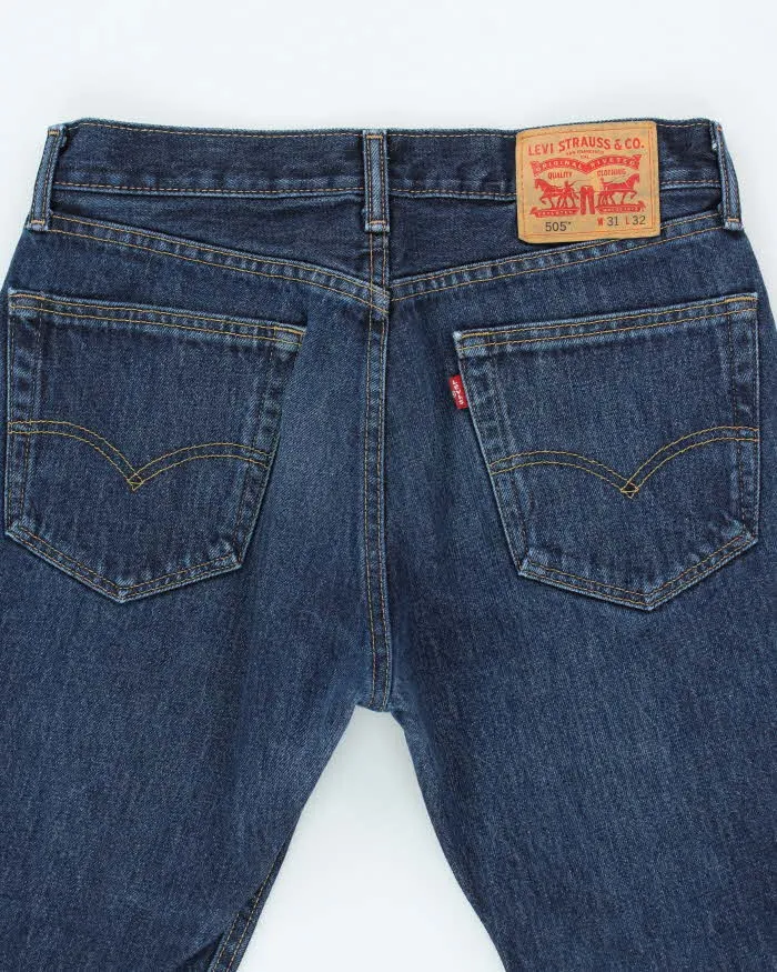 Vintage 90's Levi's 505 Dark Wash Relaxed Fit Jeans - W32 L30 sold by Rokit product image thumbnail 4