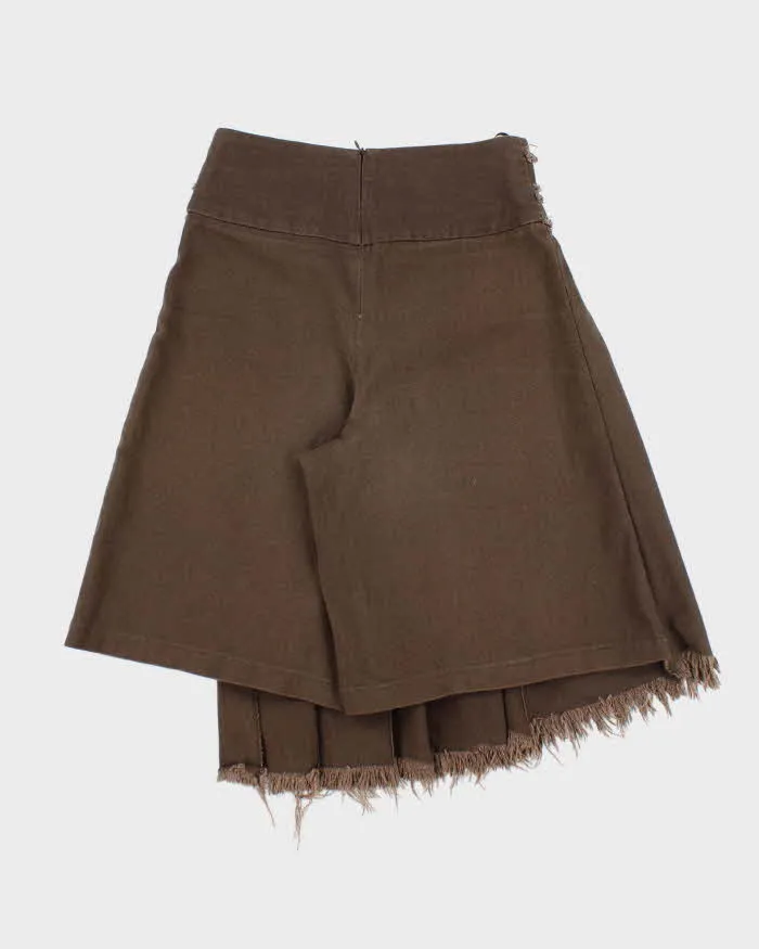 Vintage Y2k 00s Brown Pleated Distressed Skort - S sold by Rokit product image thumbnail 2