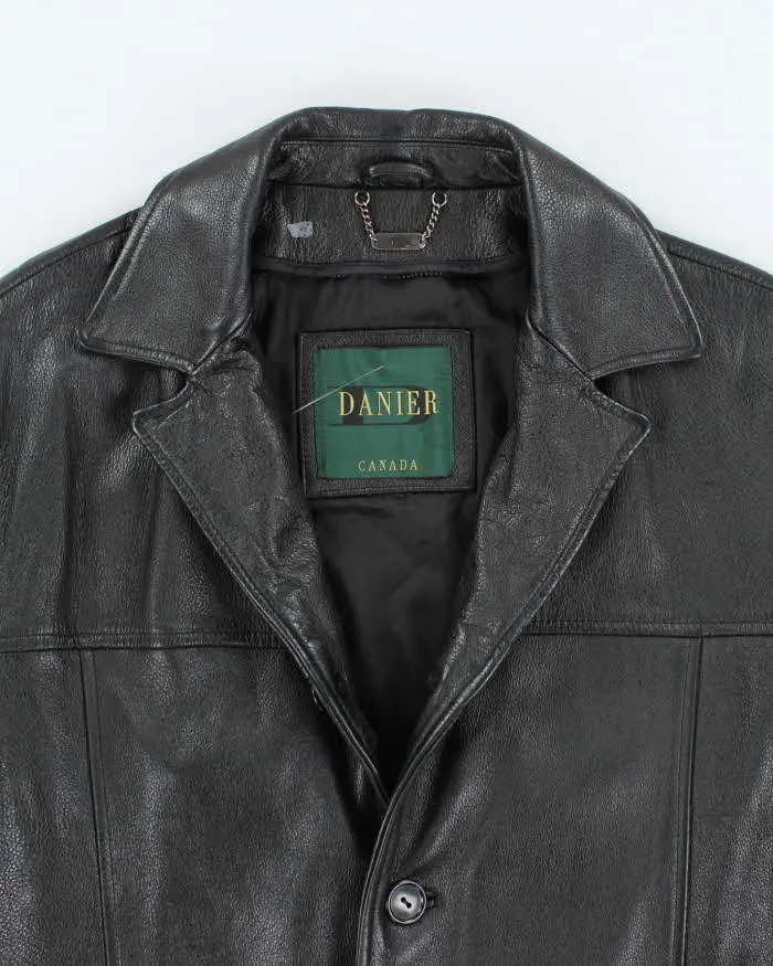 Vintage Danier Black Leather Jacket - L sold by Rokit product image thumbnail 3