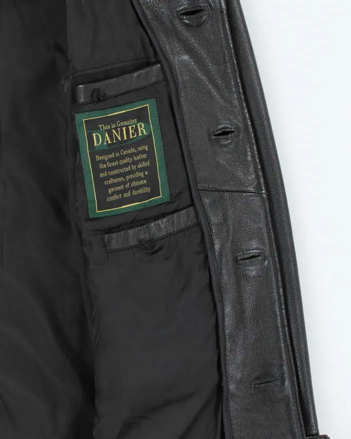 Vintage Danier Black Leather Jacket - L sold by Rokit product image thumbnail 5