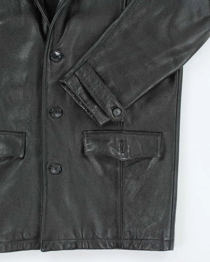 Vintage Danier Black Leather Jacket - L sold by Rokit product image thumbnail 4